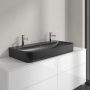 Villeroy & Boch Finion 41681LR7 umywalka 100x47 cm prostokątna ścienna-meblowa czarna zdj.3