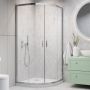 Radaway Alienta E 102480900101 kabina prysznicowa półokrągła 90x80 cm zdj.4