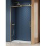 New Trendy Softi Gold Brushed EXK8760 drzwi prysznicowe 100 cm rozsuwane złoty szczotkowany/szkło przezroczyste zdj.3