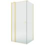 New Trendy New Soleo Gold Brushed K4197WP kabina prysznicowa 100x80 cm prostokątna złoty szczotkowany/szkło przezroczyste zdj.1