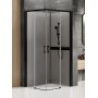New Trendy Prime Black K5801 kabina prysznicowa 80x80 cm kwadratowa czarny mat/szkło przezroczyste zdj.3