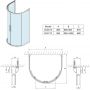 Polysan Lucis Line DL3615 kabina prysznicowa półokrągła 90x90 cm chrom zdj.2