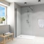 Roth El TWF EITWF08020NPE ścianka prysznicowa walk-in 80 cm czarny mat/szkło przezroczyste zdj.1