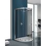 Sanplast TX 600271045138401 kabina prysznicowa 100x100 cm półokrągła srebrny połysk/szkło przezroczyste zdj.1