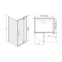 Sanplast Space Line 600100114042401 kabina prysznicowa prostokątna 100x80 cm srebrny zdj.2