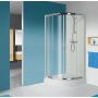 Sanplast TX 602271026201401 kabina z brodzikiem 90x90 cm półokrągła biały /szkło przezroczyste zdj.1