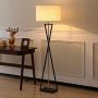 Abigali Sand Glass FSGWE27 lampa stojąca 1x40 W biała-czarna zdj.5