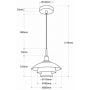 Abruzzo Retro ABRGRAMI lampa wisząca 1x20 W biała zdj.2