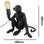 Abruzzo Monkey ABRKARD4C lampa stołowa 1x40 W czarna zdj.2