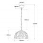 Abruzzo Capolavoro ABRLWCAPO1 lampa wisząca 1x40 W multikolor zdj.2