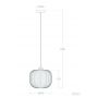 Abruzzo Mandi ABRLWKMAD lampa wisząca 1x40 W niebieska zdj.2