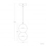 Abruzzo Duo ABRLWMCDIZZ4 lampa wisząca 1x12 W czarna zdj.2