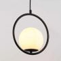 Abruzzo Milano ABRLWMRE27 lampa wisząca 1x20 W biała-czarna zdj.11