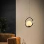 Abruzzo Milano ABRLWMRE27 lampa wisząca 1x20 W biała-czarna zdj.6