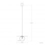 Abruzzo Rotonde ABRLWORTOE14 lampa wisząca 1x40 W czarna zdj.2
