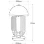 Abruzzo Bankierki ABRMONZA lampa biurkowa 2x20 W czarna-złota zdj.2