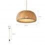 Abruzzo Boho ABRNLW36BHE27 lampa wisząca 1x40 W drewno zdj.2