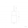 Abruzzo Vita ABRZE27VITAS lampa wisząca 1x20 W szary/popielaty zdj.2