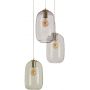 Abruzzo Claro ABR3SKCLA lampa wisząca 3x40 W zielona-przezroczysta-złota-fioletowa zdj.1