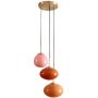 Abruzzo Sfero ABR3SKCR lampa wisząca 3x20 W złota-czerwona zdj.1