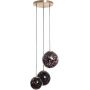 Abruzzo Sfero ABR3SLWSE14 lampa wisząca 3x20 W czarna-złota zdj.1