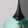 Abruzzo BlueSky ABRBSE27 lampa wisząca 1x40 W czarna-zielona-przezroczysta zdj.2