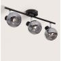 Abruzzo Nino ABRSLWN3XE14 lampa podsufitowa 3x20 W czarna-przydymiona-srebrna zdj.3