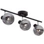 Abruzzo Nino ABRSLWN3XE14 lampa podsufitowa 3x20 W czarna-przydymiona-srebrna zdj.1