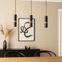 Abruzzo Stella ABRLWL3XGU10 lampa wisząca 3x15 W czarna zdj.4