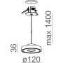 Aqform Kari 59824M930F10012 lampa wisząca zdj.2