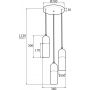 Argon Burgos 1467 lampa wisząca 3x15 W czarna zdj.2