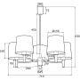 Argon Bolzano 2075 lampa podsufitowa 5x15 W różowa zdj.2