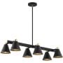 Argon Avalone 2552 lampa podsufitowa 6x15 W czarna zdj.1