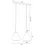 Argon Decorato 854 lampa wisząca 2x15 W czarna zdj.2