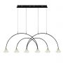 Altavola Design Tiffany LA059CL4black lampa wisząca 6x3 W czarna zdj.1