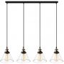 Altavola Design New York Loft LA034CL4 lampa wisząca 4x40 W mosiądz-przezroczysta zdj.1