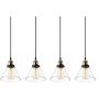 Altavola Design New York Loft LA034CL4 lampa wisząca 4x40 W mosiądz-przezroczysta zdj.2