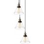 Altavola Design New York Loft LA034CO3 lampa wisząca 3x40 W mosiądz-przezroczysta zdj.2