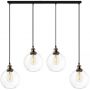 Altavola Design New York Loft LA035CL4 lampa wisząca 4x40 W mosiądz-przezroczysta zdj.1