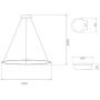 Altavola Design Ledowe Okręgi LA073P150in2700kgoldDali lampa wisząca 1x57 W złota zdj.2