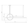 Altavola Design Led Shape LA087PX143403ksilver lampa wisząca 1x23 W srebrna zdj.2