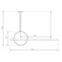Altavola Design Led Shape LA087PX143404ksilver lampa wisząca 1x23 W srebrna zdj.2