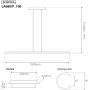 Altavola Design Linea LA089P1004kgolddimm lampa wisząca 1x12 W złota zdj.2