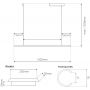 Altavola Design Linea LA089P21203kgold lampa wisząca 1x15 W złota zdj.2