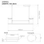 Altavola Design Linea LA089P21003kgold lampa wisząca 1x12 W złota zdj.2