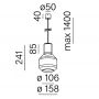 Aqform Modern Glass 59839M930D90012 lampa wisząca 1x8 W czarna zdj.2