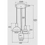 Argon Sines 1479 lampa wisząca 3x15 W czarna zdj.2