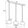 Argon Trini 1494 lampa wisząca 3x15 W mosiądz zdj.2