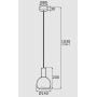 Argon Sines 4214 lampa wisząca 1x15 W mosiądz zdj.2