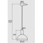 Argon Sines 4221 lampa wisząca 1x15 W mosiądz zdj.2